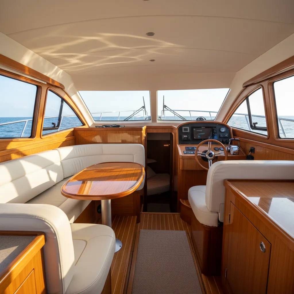 Professional boat interior cleaning